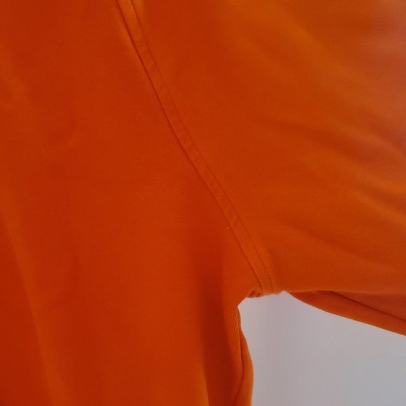 Lacoste Quarter-Zip Up with Vintage Collar Look Orange and Blue Size XL - Picture 9 of 15